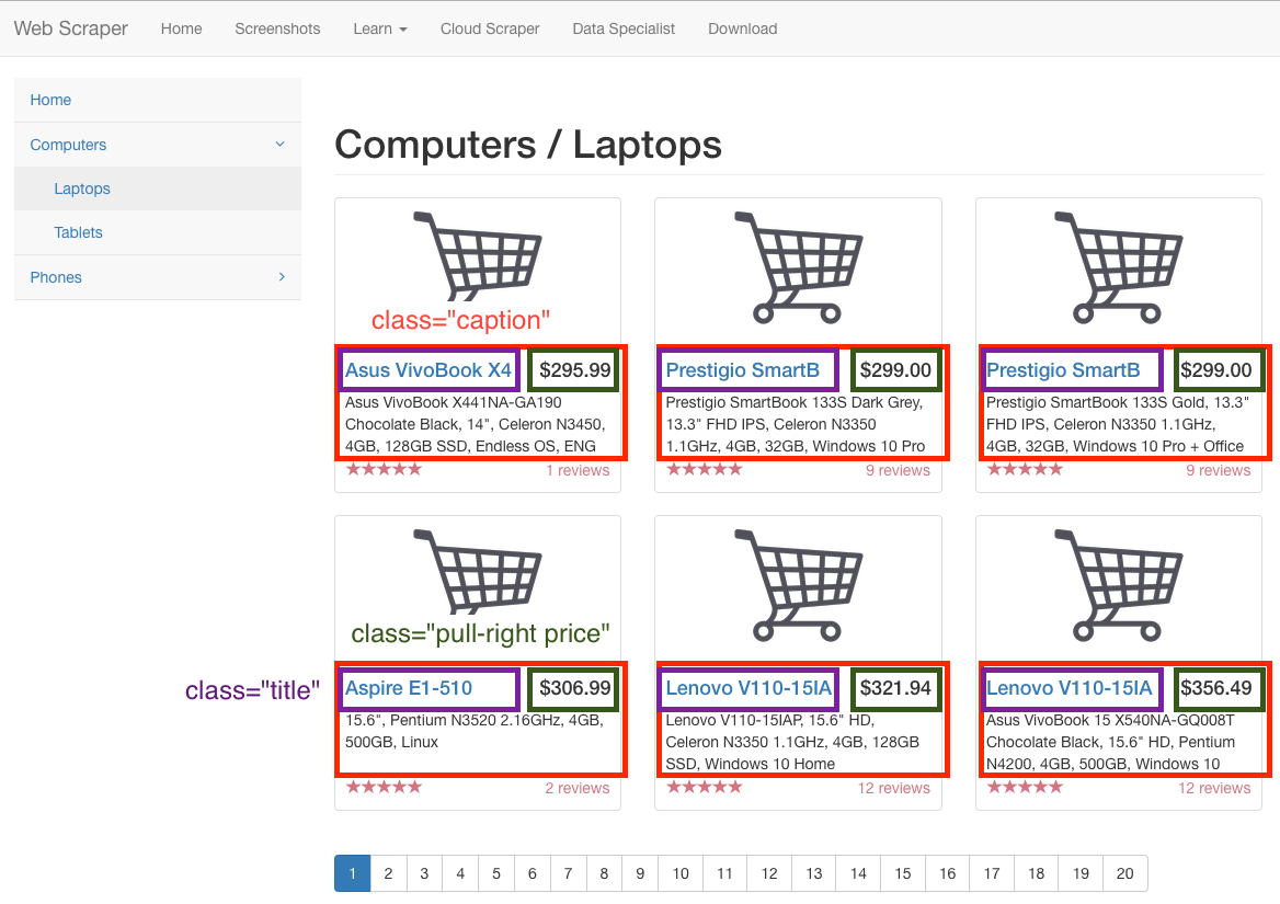 webscraper pagination